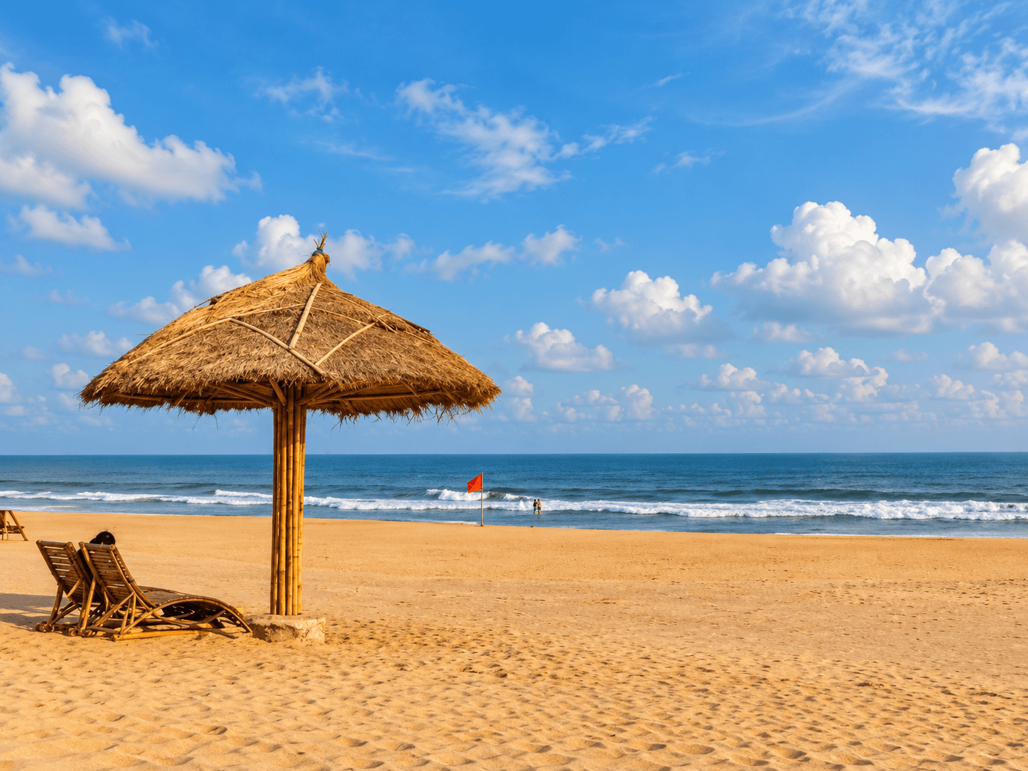 Puri beach in the evening