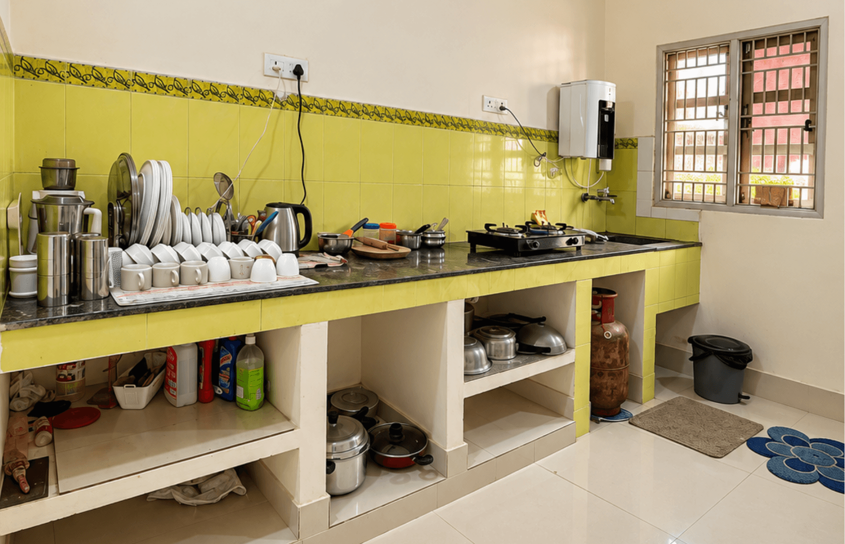 The shared kitchen