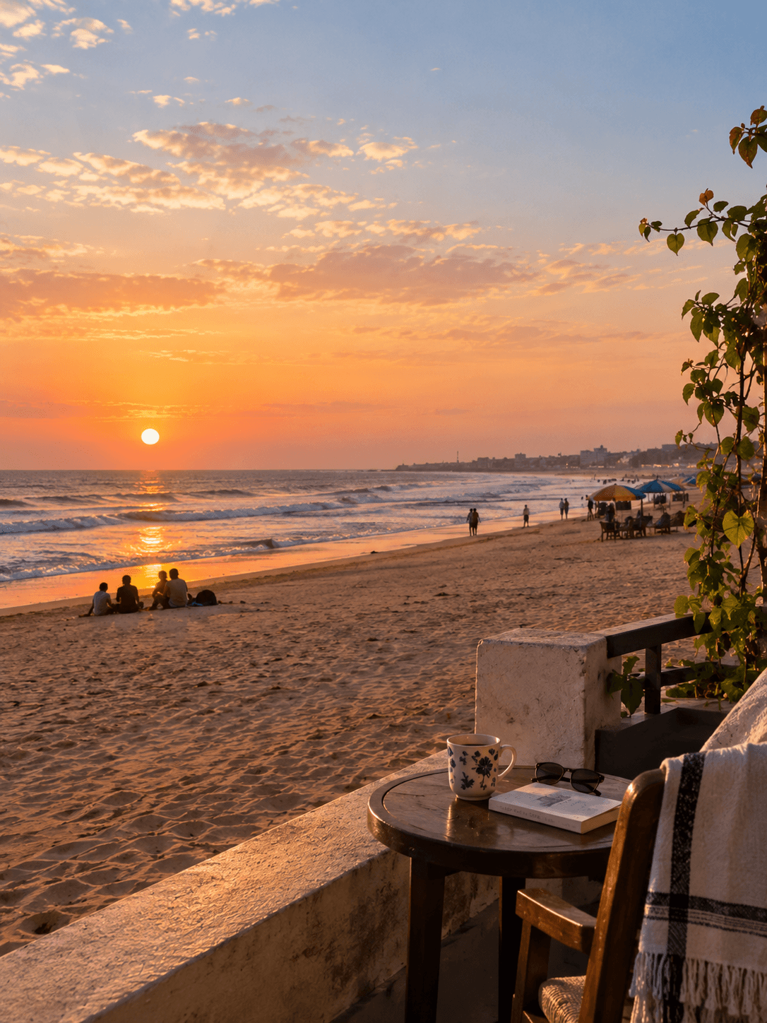 Puri beach in the evening light